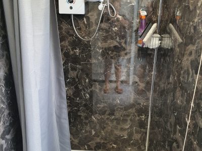Shower facilities on the campsite