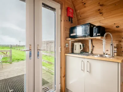 View from pod kitchenette